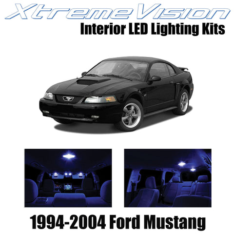 XtremeVision Interior LED for Ford Mustang 1994-2004 (5 Pieces) Blue Interior LE