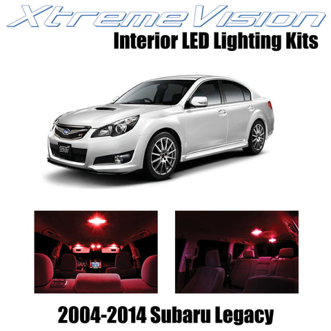 XtremeVision Interior LED for Subaru Legacy 2004-2014 (8 Pieces) Red Interior LE