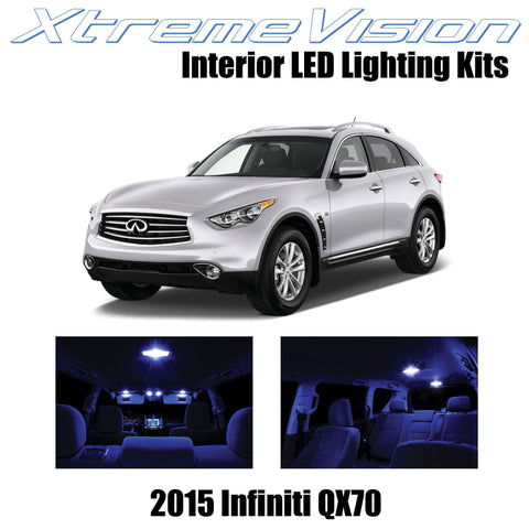 XtremeVision Interior LED for Infiniti QX70 2015+ (12 Pieces) Blue Interior LED