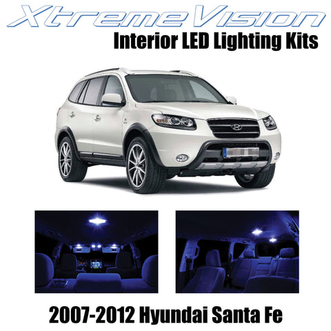 XtremeVision Interior LED for Hyundai Santa Fe 2007-2012 (8 Pieces) Blue Interio