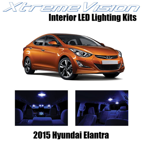 XtremeVision Interior LED for Hyundai Elantra Sedan 2015+ (8 Pieces) Blue Interi