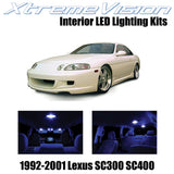 XtremeVision Interior LED for Lexus SC300 SC400 1992-2001 (5 Pieces) Blue Interi