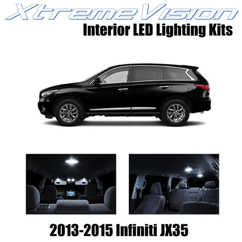 XtremeVision Interior LED for Infiniti JX35 2013-2015 (11 Pieces) Pure White Int
