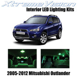 XtremeVision Interior LED for Mitsubishi Outlander 2005-2012 (4 Pieces) Green In