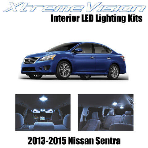 XtremeVision Interior LED for Nissan Sentra 2013-2015 (4 Pieces) Cool White Inte