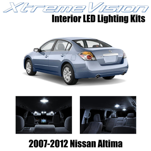 XtremeVision Interior LED for Nissan Altima Sedan 2007-2012 (10 Pieces) Pure Whi