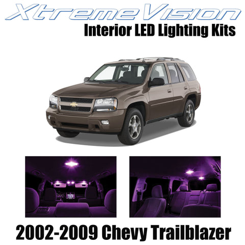 XtremeVision Interior LED for Chevy Trailblazer 2002-2009 (16 Pieces) Pink Inter