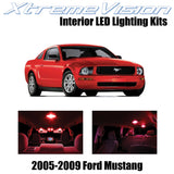 XtremeVision Interior LED for Ford Mustang 2005-2009 (4 Pieces) Red Interior LED