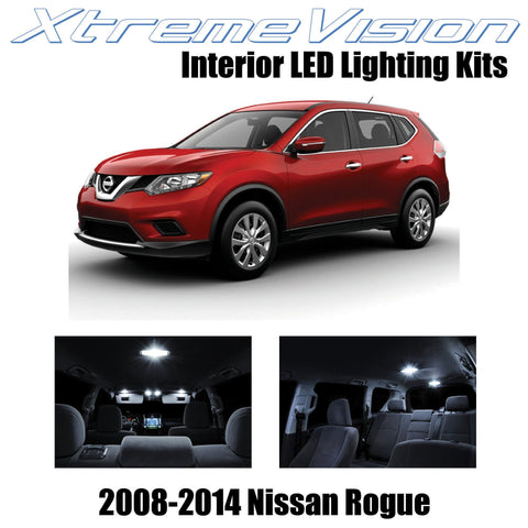 XtremeVision Interior LED for Nissan Rogue 2008-2014 (12 Pieces) Pure White Inte