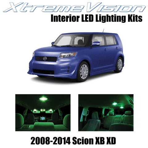 XtremeVision Interior LED for Scion XB XD 2008-2014 (12 Pieces) Green Interior L