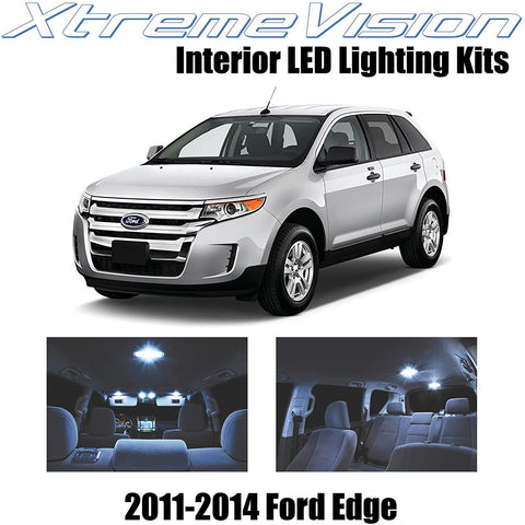 XtremeVision LED for Ford Edge 2011-2014 (10 Pieces) Cool White Premium Interior LED Kit Package + Installation Tool Tool