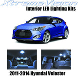 XtremeVision Interior LED for Hyundai Veloster 2011-2014 (7 Pieces) Cool White Interior LED Kit + Installation Tool