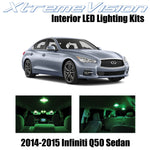 XtremeVision Interior LED for Infiniti Q50 Sedan 2014-2015 (10 Pieces) Green Int