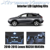 XtremeVision Interior LED for Lexus RX350 RX450h 2010-2015 (10 Pieces) Cool Whit
