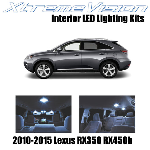 XtremeVision Interior LED for Lexus RX350 RX450h 2010-2015 (10 Pieces) Cool Whit
