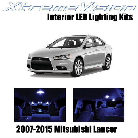 XtremeVision Interior LED for Mitsubishi Evo Lancer 2007-2015 (8 Pieces) Blue In