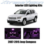 XtremeVision Interior LED for Jeep Compass 2007-2015 (4 Pieces) Pink Interior LE