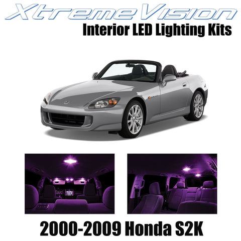 XtremeVision Interior LED for Honda S2000 S2K 2000-2009 (4 Pieces) Pink Interior