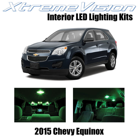 XtremeVision Interior LED for Chevy Equinox 2015 (11 Pieces) Green Interior LED