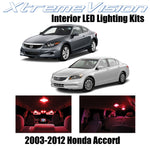 XtremeVision Interior LED for Honda Accord 2003-2012 (12 Pieces) Red Interior LE