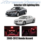 XtremeVision Interior LED for Honda Accord 2003-2012 (12 Pieces) Red Interior LE