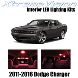 XtremeVision Interior LED for Dodge Challenger 2011-2016 (16 Pieces) Red Interio