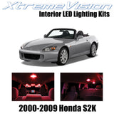 XtremeVision Interior LED for Honda S2000 S2K 2000-2009 (4 Pieces) Red Interior