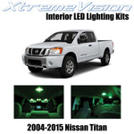 XtremeVision Interior LED for Nissan Titan 2004-2015 (16 Pieces) Green Interior