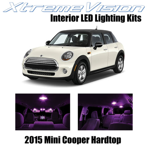 XtremeVision Interior LED for Mini Cooper 2015+ Hardtop 4 Doors (7 Pieces) Pink