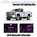 XtremeVision Interior LED for Chevy Silverado 2015+ (2 Pieces) Pink Interior LED