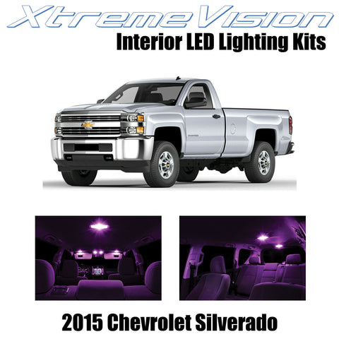 XtremeVision Interior LED for Chevy Silverado 2015+ (2 Pieces) Pink Interior LED
