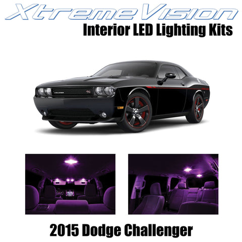 XtremeVision Interior LED for Dodge Challenger 2015+ (9 Pieces) Pink Interior LE