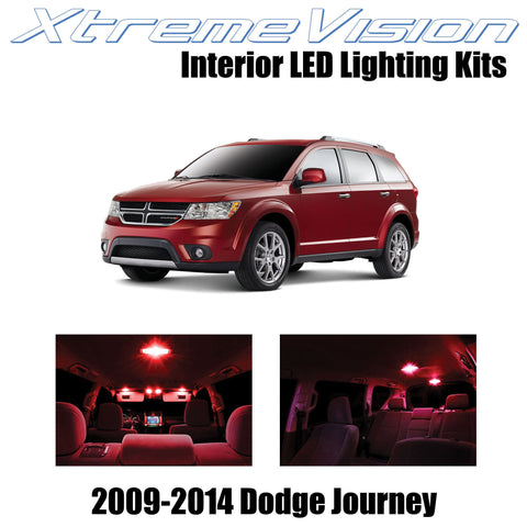 XtremeVision Interior LED for Dodge Journey 2009-2014 (7 Pieces) Red Interior LE