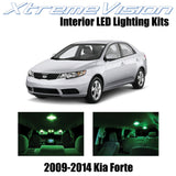 XtremeVision Interior LED for Kia Forte 2009-2014 (8 Pieces) Green Interior LED