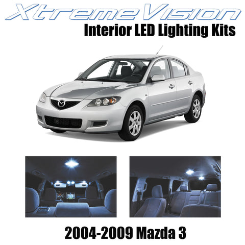 XtremeVision Interior LED for Mazda 3 MS3 2004-2009 (10 Pieces) Cool White Inter