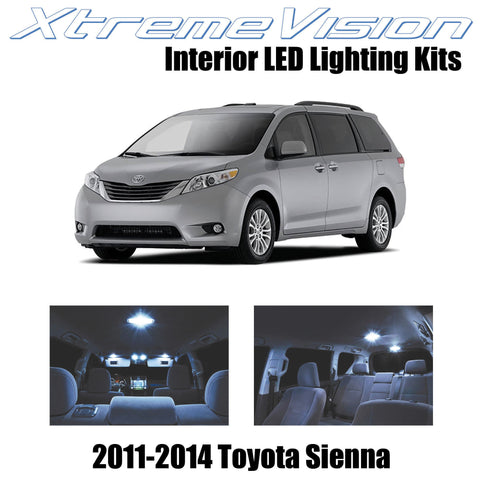XtremeVision Interior LED for Toyota Sienna 2011-2014 (13 Pieces) Cool White Int