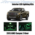 XtremeVision Interior LED for GMC Canyon 2-Door 2015+ (12 Pieces) Green Interior