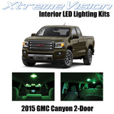 XtremeVision Interior LED for GMC Canyon 2-Door 2015+ (12 Pieces) Green Interior