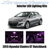 XtremeVision Interior LED for Hyundai Elantra GT Hatchback 2015+ (9 Pieces) Pink