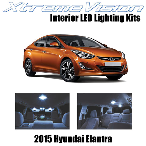 XtremeVision Interior LED for Hyundai Elantra Sedan 2015+ (8 Pieces) Cool White