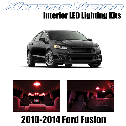 XtremeVision Interior LED for Ford Fusion 2010-2014 (5 Pieces) Red Interior LED