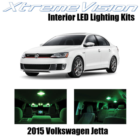 XtremeVision Interior LED for Volkswagen Jetta 2015+ (9 Pieces) Green Interior L
