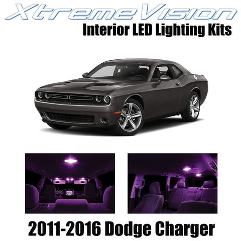 XtremeVision Interior LED for Dodge Challenger 2011-2016 (16 Pieces) Pink Interi