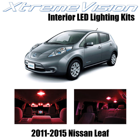 XtremeVision Interior LED for Nissan Leaf 2011-2015 (3 Pieces) Red Interior LED