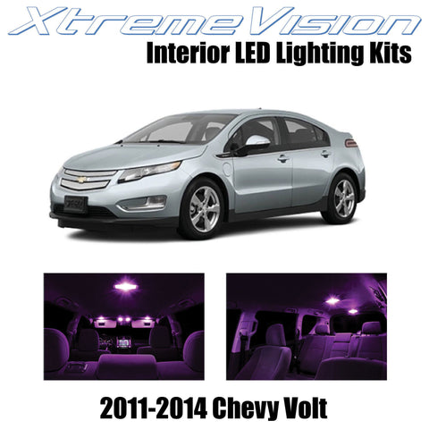 XtremeVision Interior LED for Chevy Volt 2011-2014 (7 Pieces) Pink Interior LED