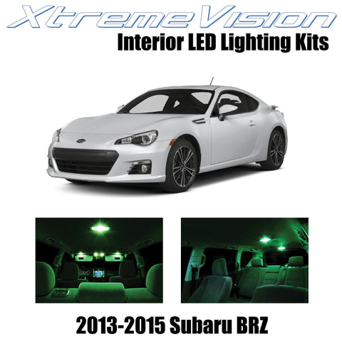 XtremeVision Interior LED for Subaru BRZ 2013-2015 (10 Pieces) Green Interior LE