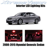XtremeVision Interior LED for Hyundai Genisis Sedan 2008-2015 (10 Pieces) Red In