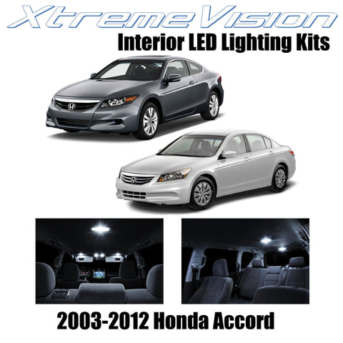 XtremeVision Interior LED for Honda Accord 2003-2012 (12 Pieces) Pure White Inte