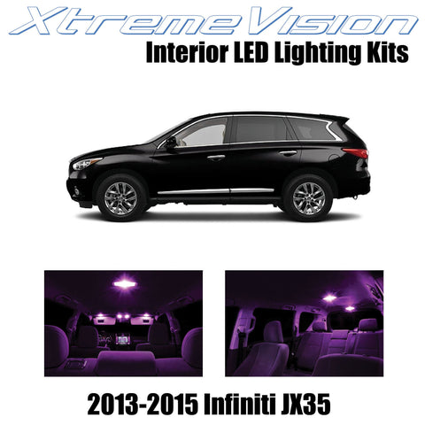 XtremeVision Interior LED for Infiniti JX35 2013-2015 (11 Pieces) Pink Interior