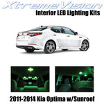 XtremeVision Interior LED for Kia Optima 2011-2014 (10 Pieces) Green Interior LE